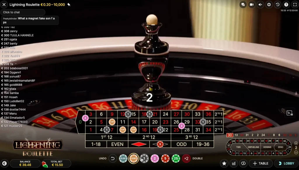 Lightning Roulette Casino